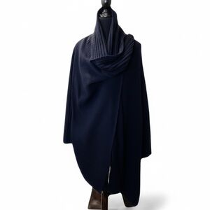 Olsen Open Front Waterfall Shawl Collar - Wrap Scarf Wool Cardigan